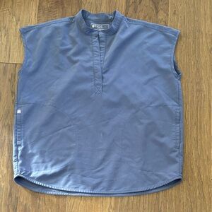 Figs Blue Scrub Top. Size S.